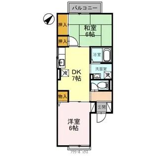 兵庫県加古川市加古川町稲屋【アパート】の間取り