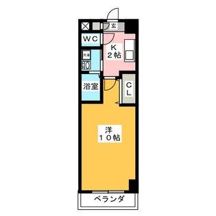 中洲サン・アルティア【1階】の間取り