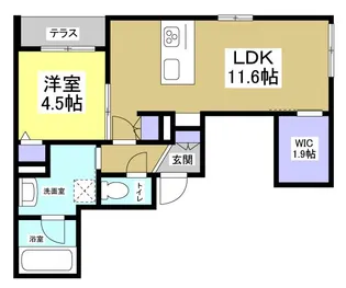 レジデンスリノア【1階】の間取り