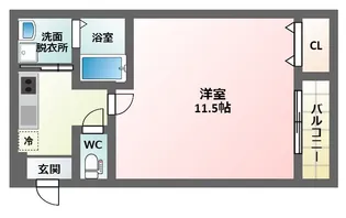 フジパレス駒川中野V番館【1階】の間取り