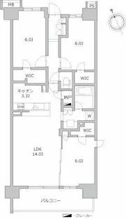 シティテラス横濱和田町エアーズコート【2階】の間取り