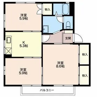 新潟県新潟市東区宝町【アパート】の間取り
