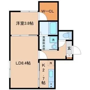 エル向山【1階】の間取り