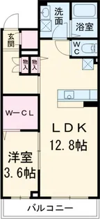 ウイングガーデンA棟【1階】の間取り