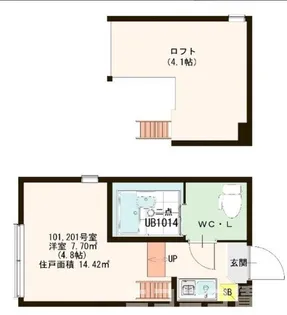 ラフォンテ足立【2階】の間取り