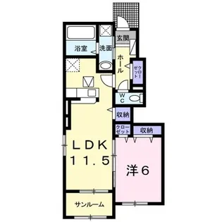 ベル リュミエール【1階】の間取り