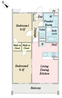 ウィステリア新川崎【1階】の間取り