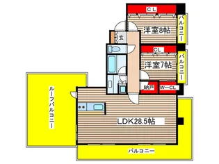 藤和八事緑ヶ岡ホ-ムズ【12階】の間取り