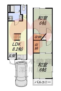 大阪府四條畷市美田町【一戸建】の間取り