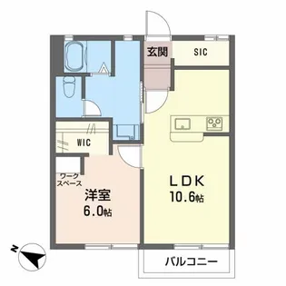 タウニーラポール【1階】の間取り