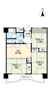 UR南港しらなみ【1階】の間取り