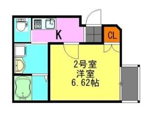 カーサ花咲【2階】の間取り