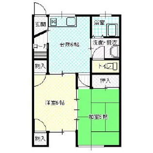 岩手県盛岡市北天昌寺町【アパート】の間取り