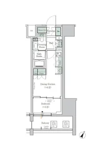 ONE ROOF RESIDENCE TAMACHI【5階】の間取り