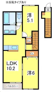 グレイシャス【2階】の間取り