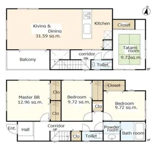 神奈川県横浜市都筑区牛久保3【一戸建】の間取り