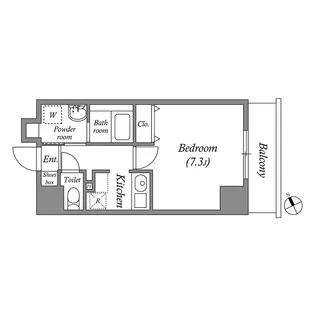 クオリタス江東佐賀【2階】の間取り