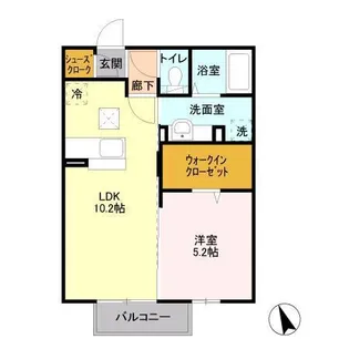 サニーコーポ【1階】の間取り