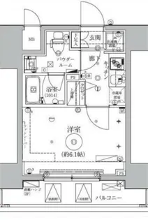 クレイシア品川戸越【5階】の間取り