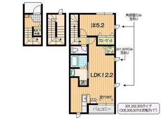 テゾーロ南仙北 C【3階】の間取り