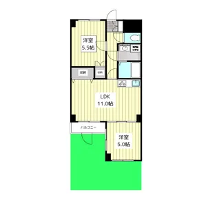 セザール立川A館【1階】の間取り