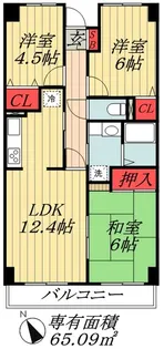 千葉県市川市大野町3【マンション】の間取り