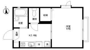 サンハイツB【2階】の間取り