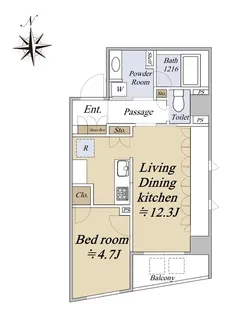 フェルクルール秋葉原【8階】の間取り