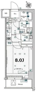 メイクスデザイン門前仲町GARDEN【8階】の間取り