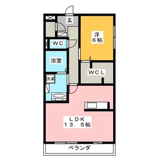 セジュール坪の内 II【2階】の間取り