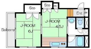 志げる荘【2階】の間取り