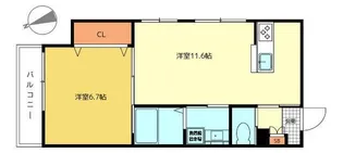 Luft中野坂上【3階】の間取り