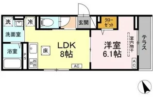 D Paina 菅北浦【1階】の間取り