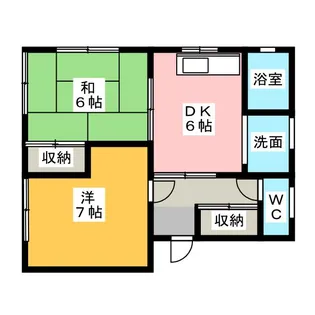 オンフルール建穂【1階】の間取り
