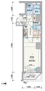 リヴシティ上野入谷【7階】の間取り