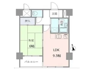 ベルメゾン上野松が谷【6階】の間取り