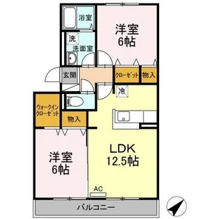 アムール祇園【2階】の間取り