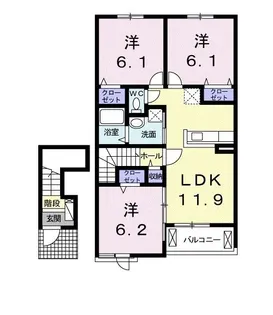 ヴィッラ・フジヤ VI【2階】の間取り