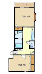 サンモールウエクサB【2階】の間取り