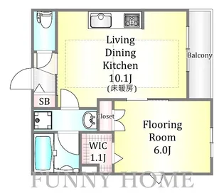 アビテ明大前【3階】の間取り