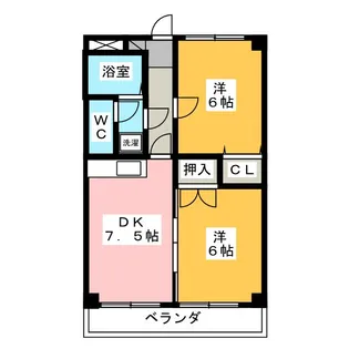 カーム富岡【2階】の間取り