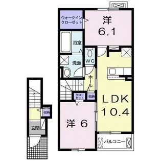 フェールシュバル【2階】の間取り