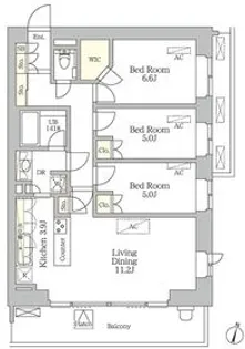 プラウド代々木初台【2階】の間取り