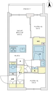 アジールコート豪徳寺【1階】の間取り