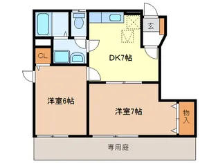 パルク・ド・ポワール C棟【1階】の間取り