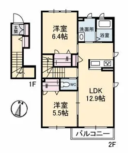 トルマリーナ B棟【2階】の間取り