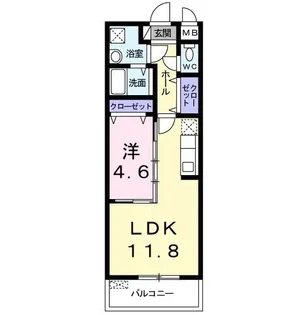 ヴァーンフリート【2階】の間取り