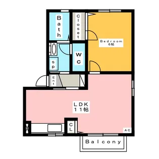 シャーメゾンSAKURAI C【1階】の間取り
