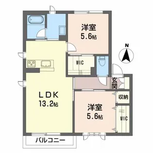 ルオント鹿野【2階】の間取り