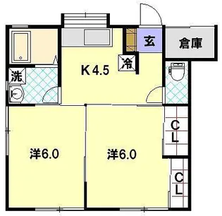 ノグチコーポ弐番館【1階】の間取り
